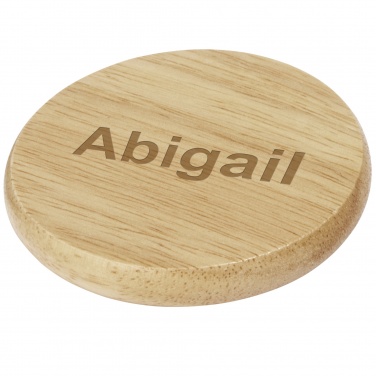 Logotrade promotional giveaway picture of: Scoll wooden coaster with bottle opener