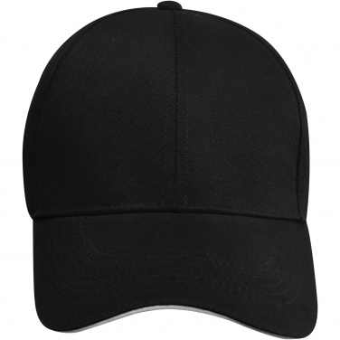 Logo trade promotional merchandise photo of: Topaz 6 panel GRS recycled sandwich cap