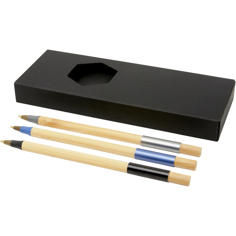 Logotrade promotional item image of: Kerf 3-piece bamboo pen set