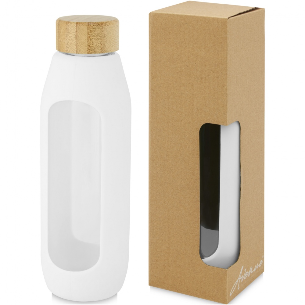 Logotrade promotional merchandise picture of: Tidan 600 ml borosilicate glass bottle with silicone grip