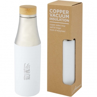 Logotrade promotional merchandise photo of: Hulan 540 ml copper vacuum insulated stainless steel bottle with bamboo lid