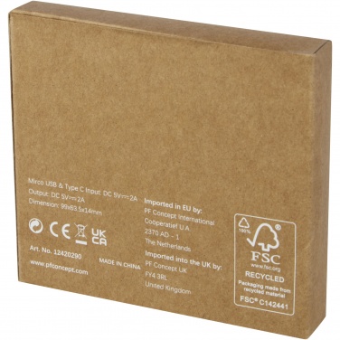 Logotrade advertising product image of: Loop 5000 mAh recycled plastic power bank