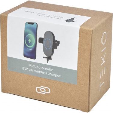 Logo trade promotional gift photo of: Pilot 15W wireless automatic car charger 