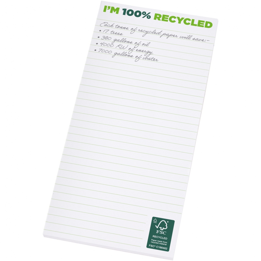 Logotrade business gift image of: Desk-Mate® 1/3 A4 recycled notepad