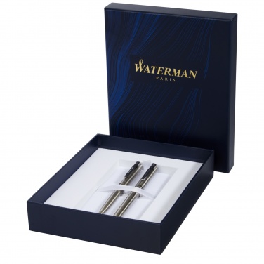 Logo trade promotional gifts image of: Waterman duo pen gift box