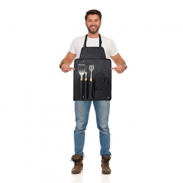 Logotrade promotional merchandise image of: Gril 3-piece BBQ tools set and glove 