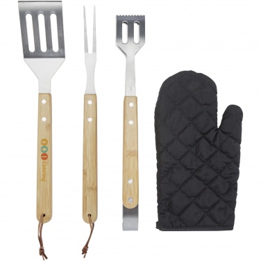Logotrade promotional merchandise picture of: Gril 3-piece BBQ tools set and glove 