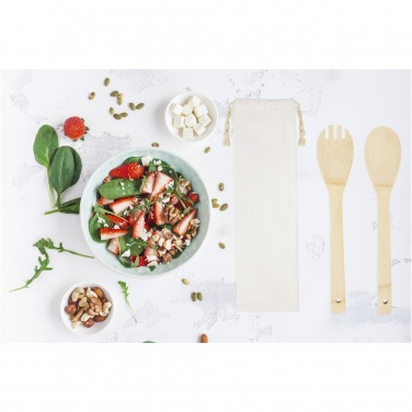 Logo trade promotional giveaways picture of: Endiv bamboo salad spoon and fork