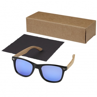 Logo trade advertising products picture of: Hiru rPET/wood mirrored polarized sunglasses in gift box