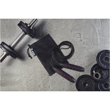 Logo trade promotional merchandise photo of: Austin soft skipping rope in recycled PET pouch