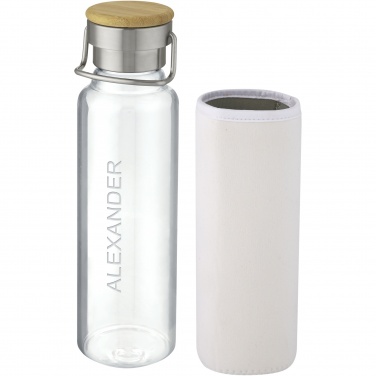 Logo trade promotional giveaways image of: Thor 660 ml glass bottle with neoprene sleeve