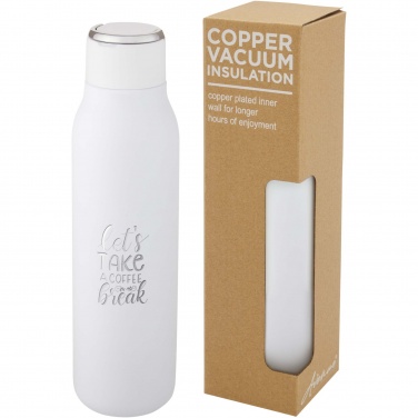 Logo trade promotional merchandise photo of: Marka 600 ml copper vacuum insulated bottle with metal loop