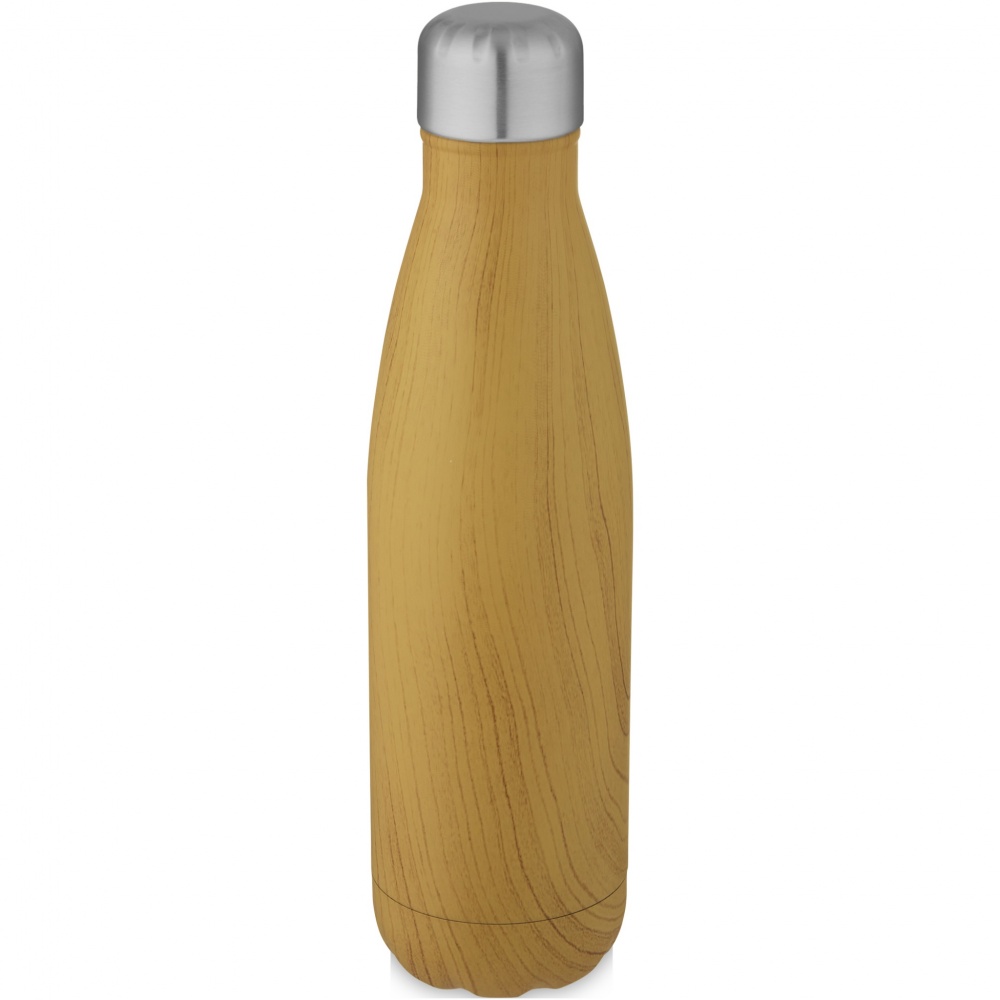 Logo trade promotional product photo of: Cove 500 ml vacuum insulated stainless steel bottle with wood print