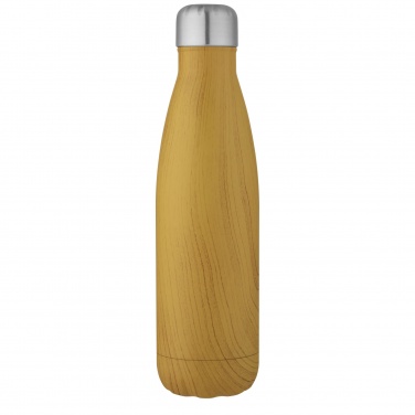 Logo trade promotional item photo of: Cove 500 ml vacuum insulated stainless steel bottle with wood print