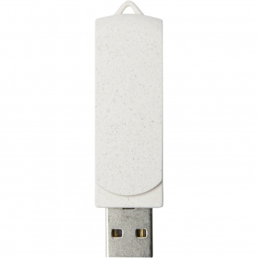 Logo trade promotional giveaways image of: Rotate 4GB wheat straw USB flash drive