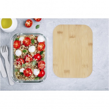 Logo trade promotional gifts picture of: Roby glass lunch box with bamboo lid