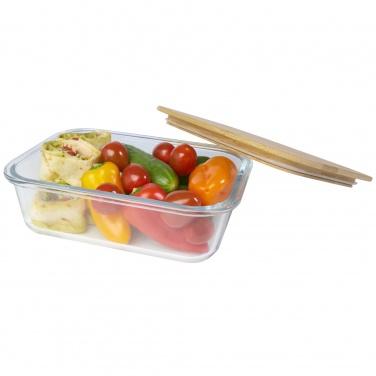Logotrade promotional products photo of: Roby glass lunch box with bamboo lid