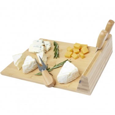 Logotrade promotional gift picture of: Mancheg bamboo magnetic cheese board and tools
