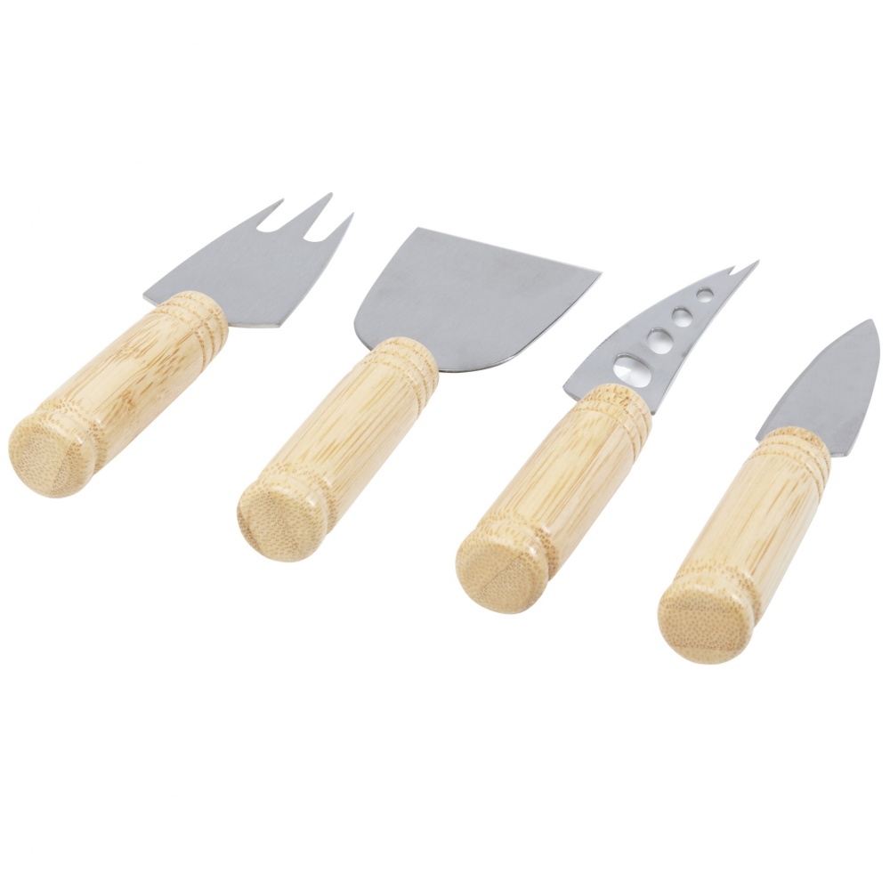 Logotrade corporate gift picture of: Cheds 4-piece bamboo cheese set
