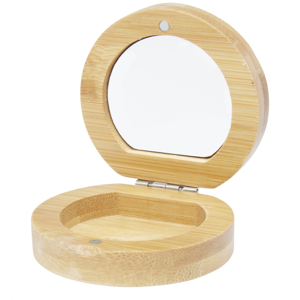 Logotrade promotional giveaways photo of: Afrodit bamboo pocket mirror