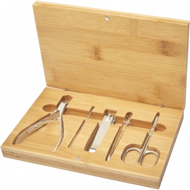 Logo trade corporate gifts image of: Ladia 5-piece bamboo manicure set