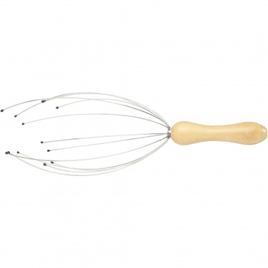 Logo trade corporate gifts image of: Hator bamboo head massager