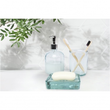 Logotrade promotional merchandise picture of: Jabony 3-piece recycled glass bathroom set