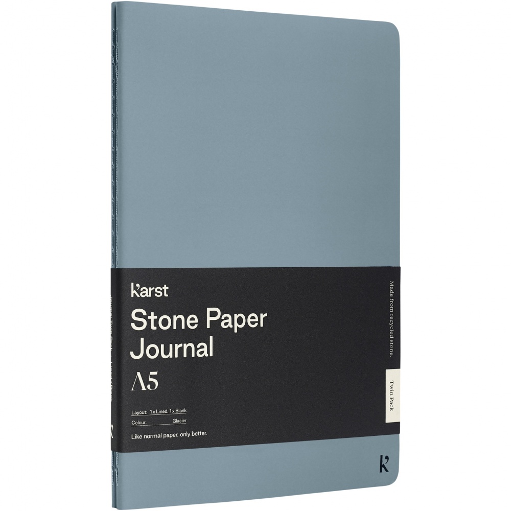 Logo trade promotional giveaways picture of: Karst® A5 stone paper journal twin pack