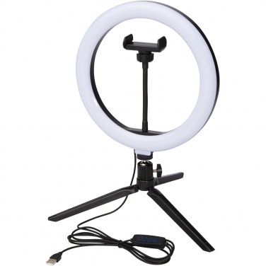 Logotrade corporate gift image of: Studio ring light for selfies and vlogging with phone holder and tripod