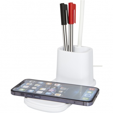 Logotrade business gift image of: Bright desk lamp and organizer with wireless charger