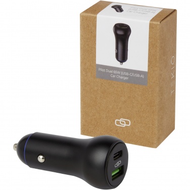 Logo trade corporate gift photo of: Pilot dual 55W USB-C/USB-A car charger
