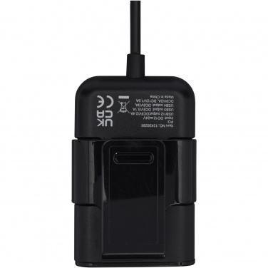 Logotrade business gift image of: Pilot dual car charger with QC 3.0 dual back seat extended charger