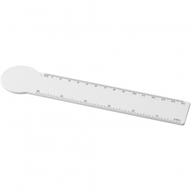 Logo trade promotional merchandise image of: Tait 15 cm circle-shaped recycled plastic ruler 