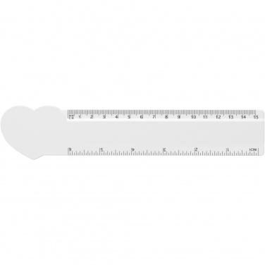 Logotrade promotional merchandise picture of: Tait 15 cm heart-shaped recycled plastic ruler
