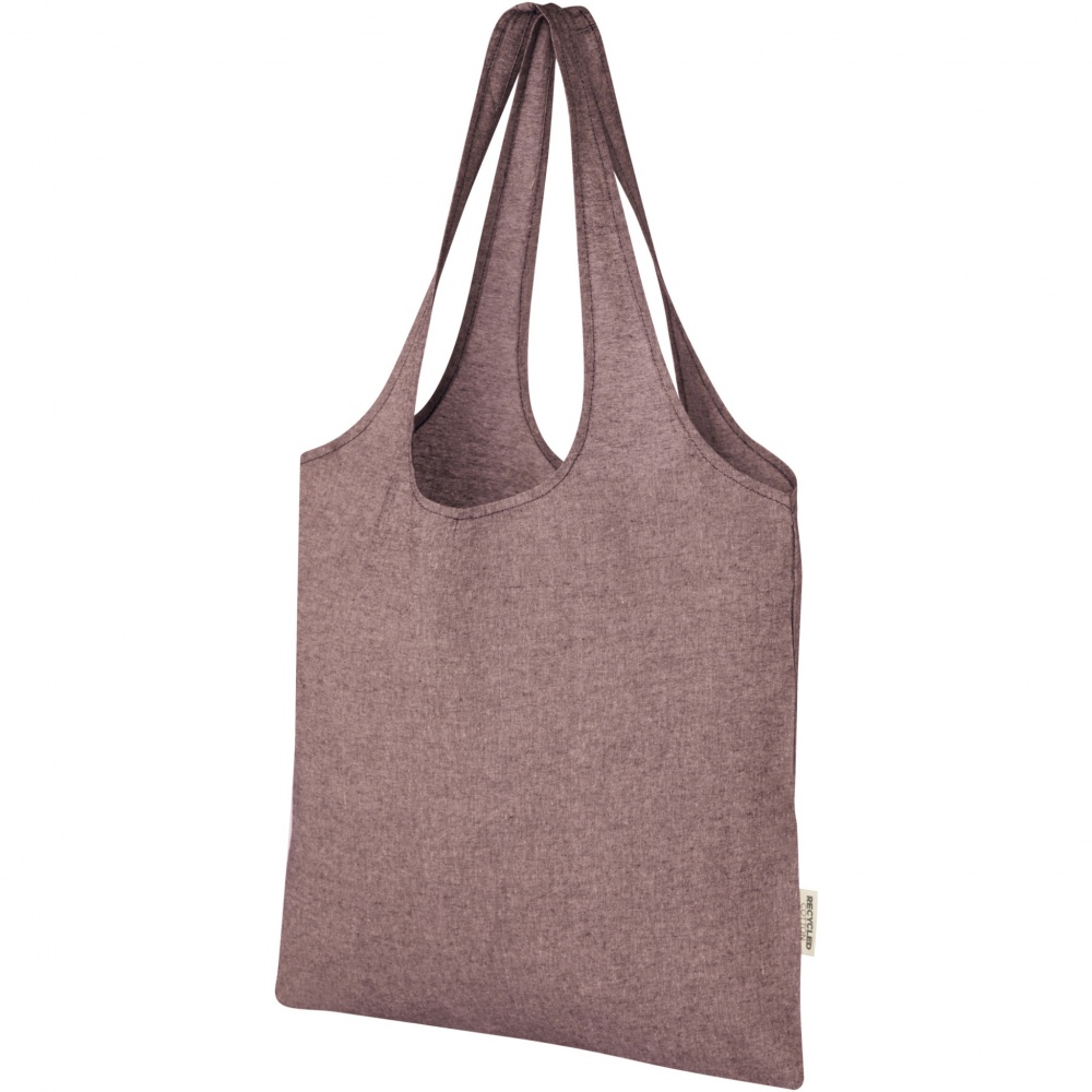 Logo trade corporate gift photo of: Pheebs 150 g/m² recycled cotton trendy tote bag 7L