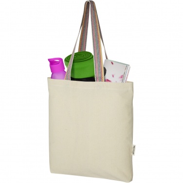 Logo trade promotional gift photo of: Rainbow 180 g/m² recycled cotton tote bag 5L