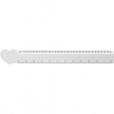 Logotrade promotional product image of: Tait 30cm heart-shaped recycled plastic ruler
