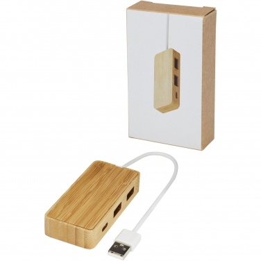 Logo trade promotional items picture of: Tapas bamboo USB hub