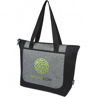 Logo trade promotional merchandise photo of: Reclaim GRS recycled two-tone zippered tote bag 15L