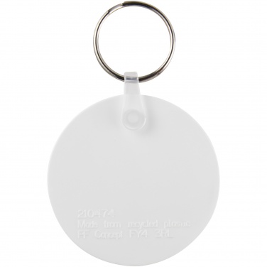 Logotrade promotional giveaway picture of: Tait circle-shaped recycled keychain