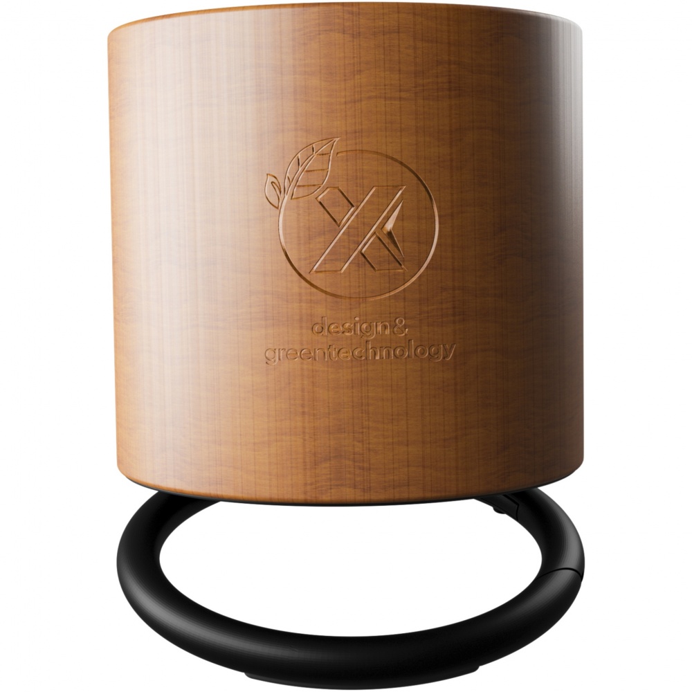 Logo trade business gifts image of: SCX.design S27 3W wooden ring speaker