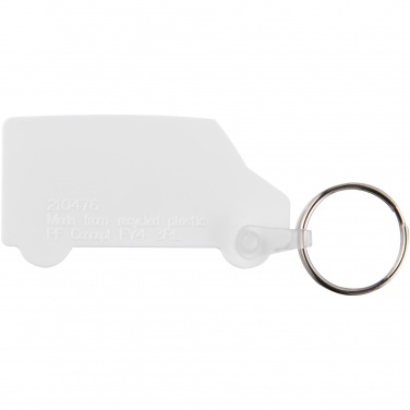 Logo trade business gift photo of: Tait van-shaped recycled keychain