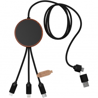 Logotrade promotional giveaway picture of: SCX.design C40 5-in-1 rPET light-up logo charging cable and 10W charging pad