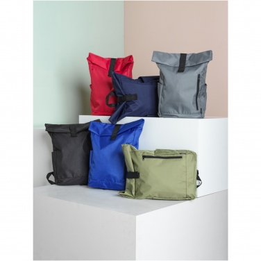 Logotrade promotional merchandise picture of: Byron 15.6" GRS RPET roll-top backpack 18L