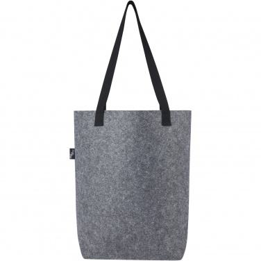 Logo trade promotional merchandise image of: Felta GRS recycled felt tote bag with wide bottom 12L