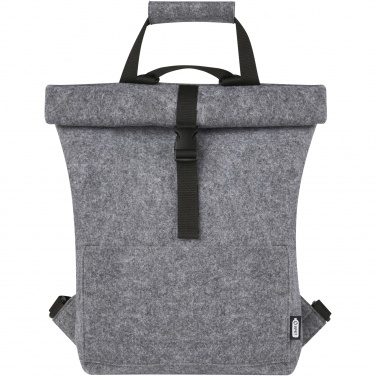 Logotrade promotional merchandise picture of: Felta GRS recycled felt roll-top bike bag 13L