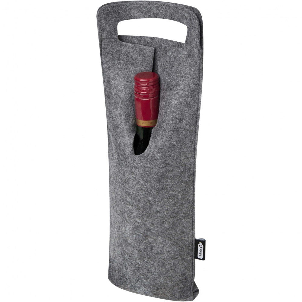 Logo trade advertising product photo of: Felta 75 cl GRS recycled felt wine bag