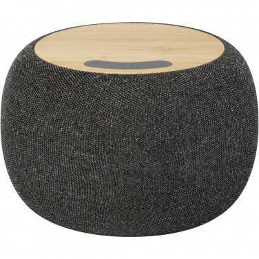 Logotrade promotional merchandise picture of: Ecofiber bamboo/RPET Bluetooth® speaker and wireless charging pad