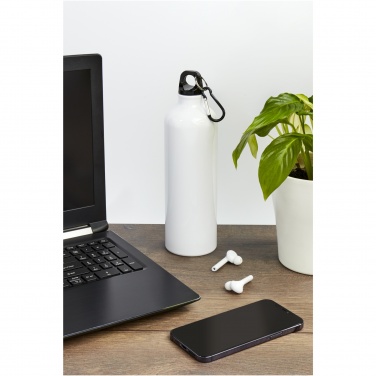 Logotrade corporate gift picture of: Oregon 770 ml RCS certified recycled aluminium water bottle with carabiner