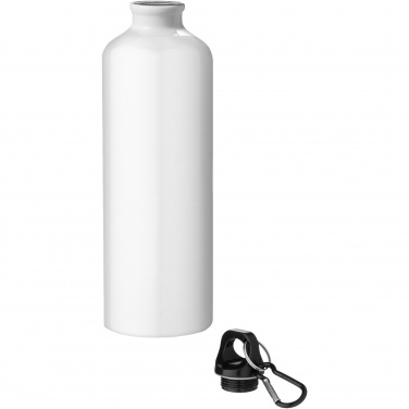 Logotrade promotional product picture of: Oregon 770 ml RCS certified recycled aluminium water bottle with carabiner